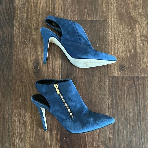 Cole Haan Lana shoo tie suede booties blue Sz 8B - Picture 2 of 4
